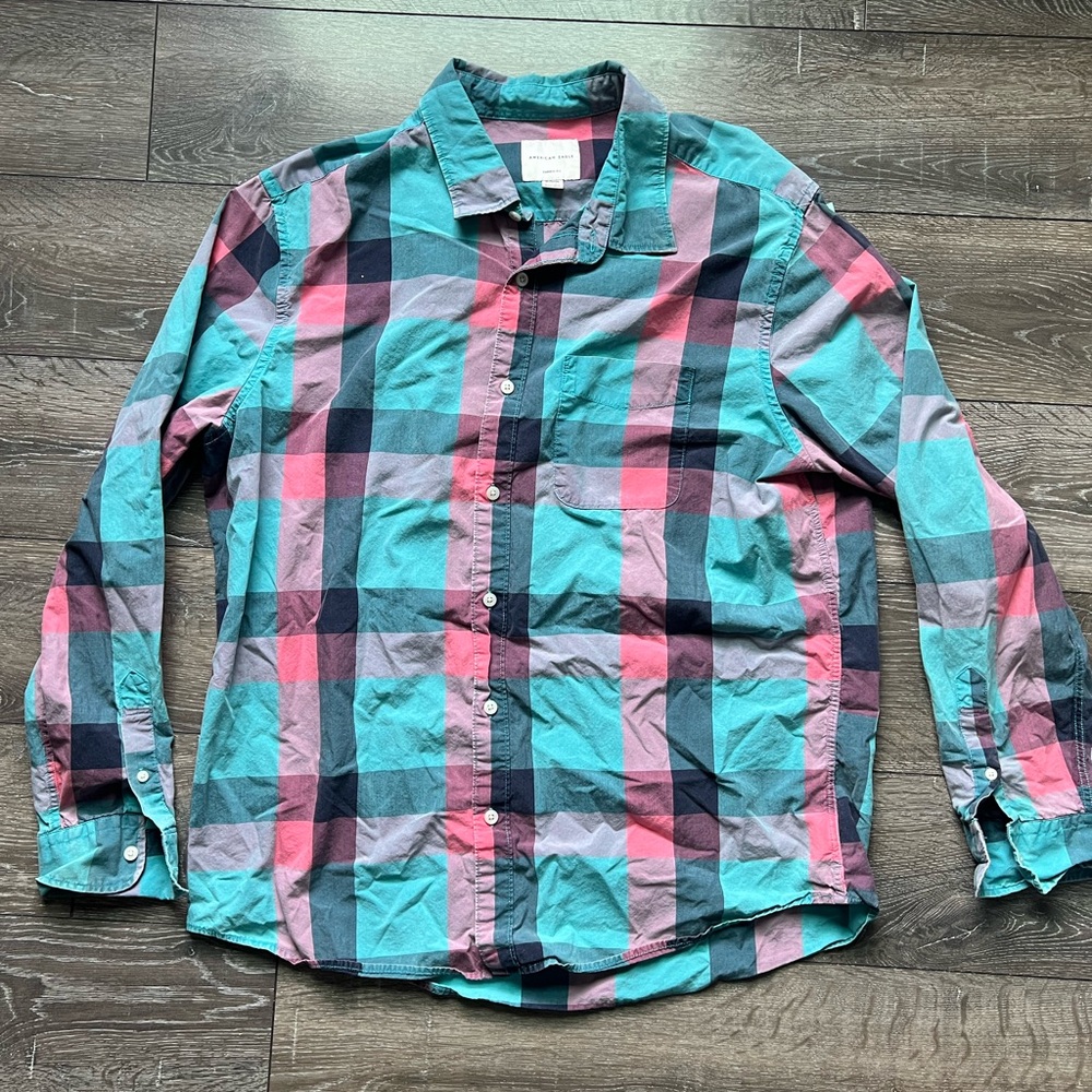 American Eagle Outfitters Multicolor Plaid Shirt